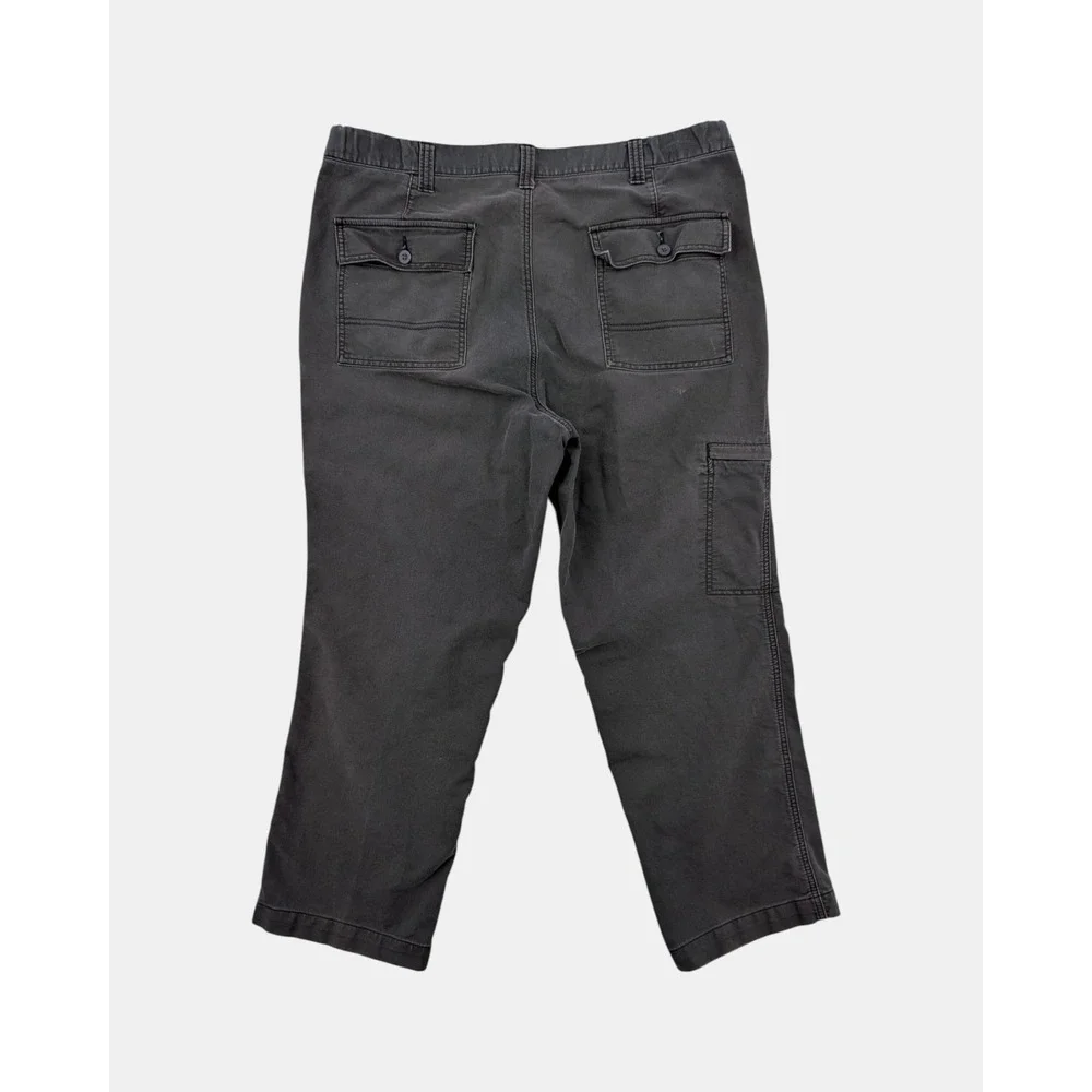 Dockers D3 Classic Fit Cargo Pants Mens 38x29 Gray Elastic Waist Utility